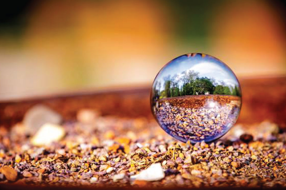 osu campus in a raindrop