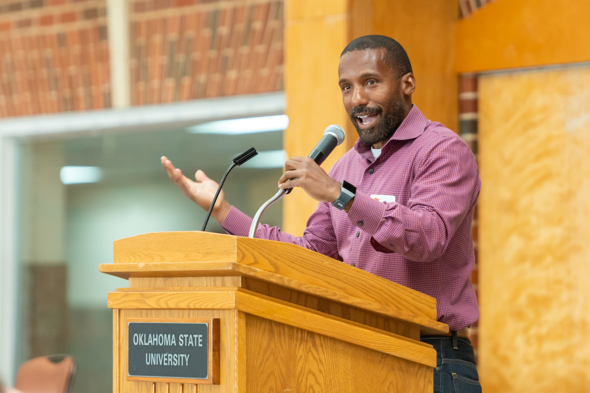        Derric Driver in his role as emcee 