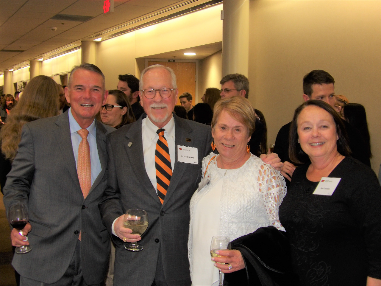 Mr. Mike Gaskins, Mr. Lanny Holman, Mrs. Kathy Holman and Mrs. Sue Gaskins posingfor a group photo before banquet begins. Mr. Mike Gaskins, Mr. Lanny Holman, Mrs. Kathy Holman and Mrs. Sue Gaskins posingfor a group photo before banquet begins.