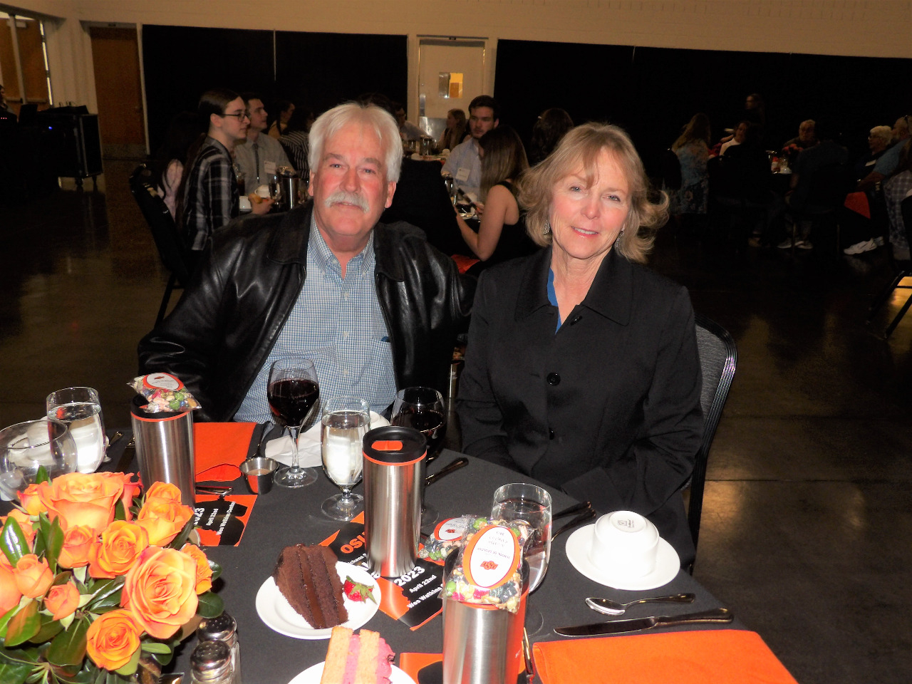 Mr. and Mrs. Joel Albert enjoying dinner at banquet. Mr. and Mrs. Joel Albert enjoying dinner at banquet.