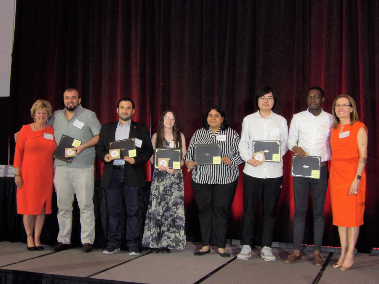 Fou male and two femal scholarship recipients with Mrs. Patty Waker and Dr. Camelia Knapp. Fou male and two femal scholarship recipients with Mrs. Patty Waker and Dr. Camelia Knapp.