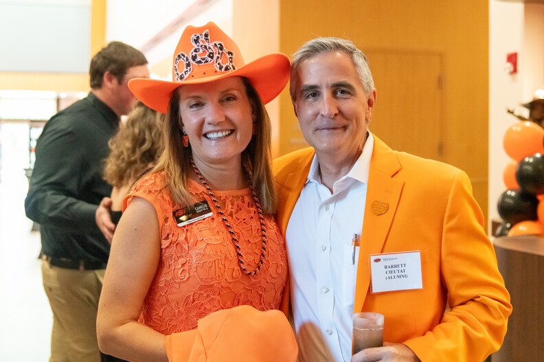 Camelia Knapp and Barrett Cieutat pose for a photo Camelia Knapp and Barrett Cieutat pose for a photo.