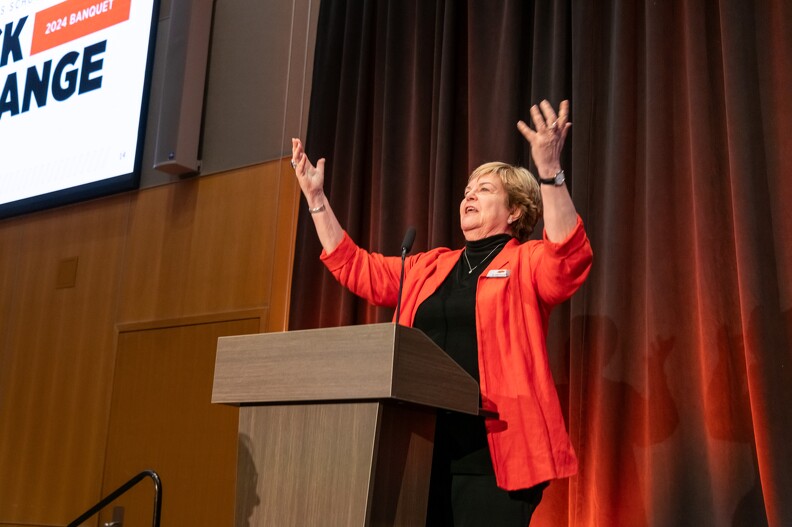 Mary Hileman giving the benediction. Mary Hileman giving the benediction.