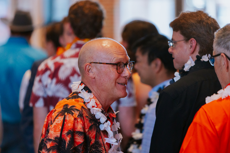 John Brett visiting with Bart Gaskill. John Brett visiting with Bart Gaskill.