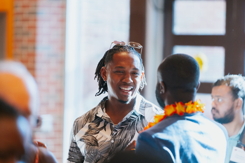 Jordon Massey and Silas Samuel visiting before Banquet begins. Jordon Massey and Silas Samuel visiting before Banquet begins.