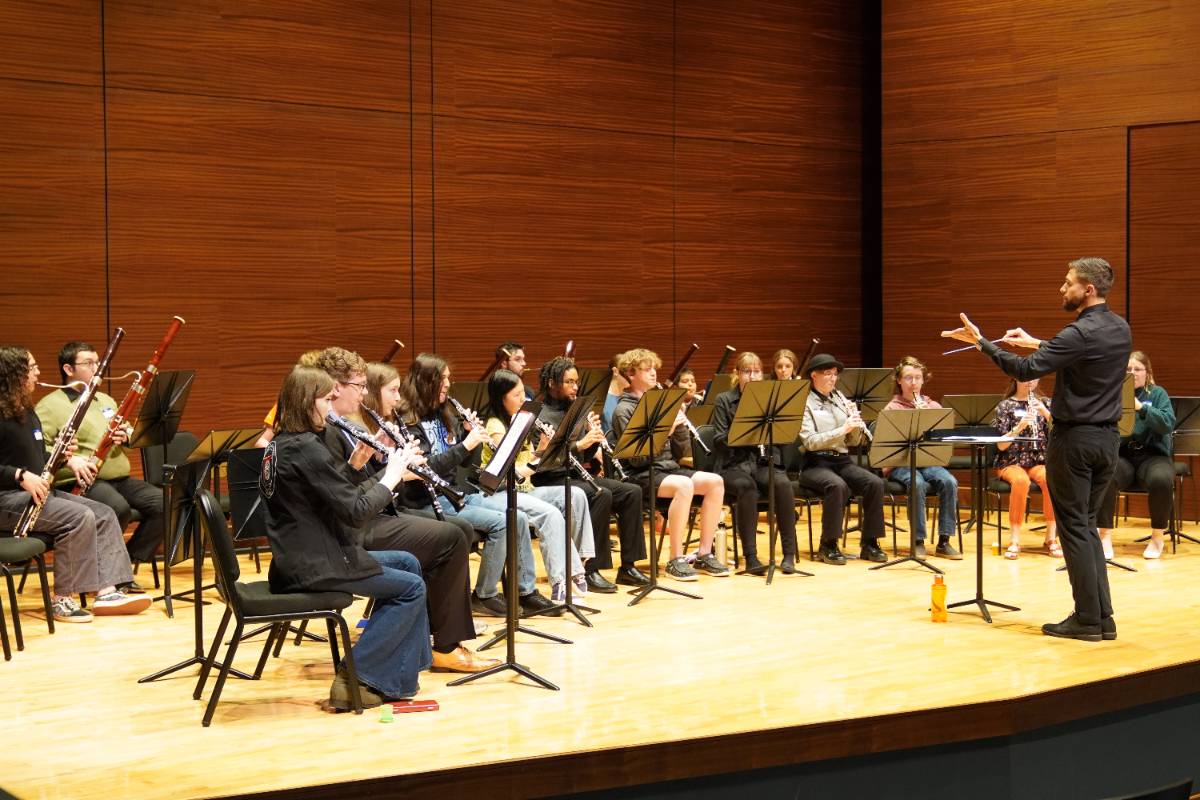 double reed rehearsal with conductor