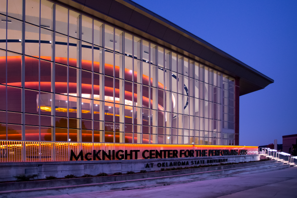 The McKnight Center for the Performing Arts at night