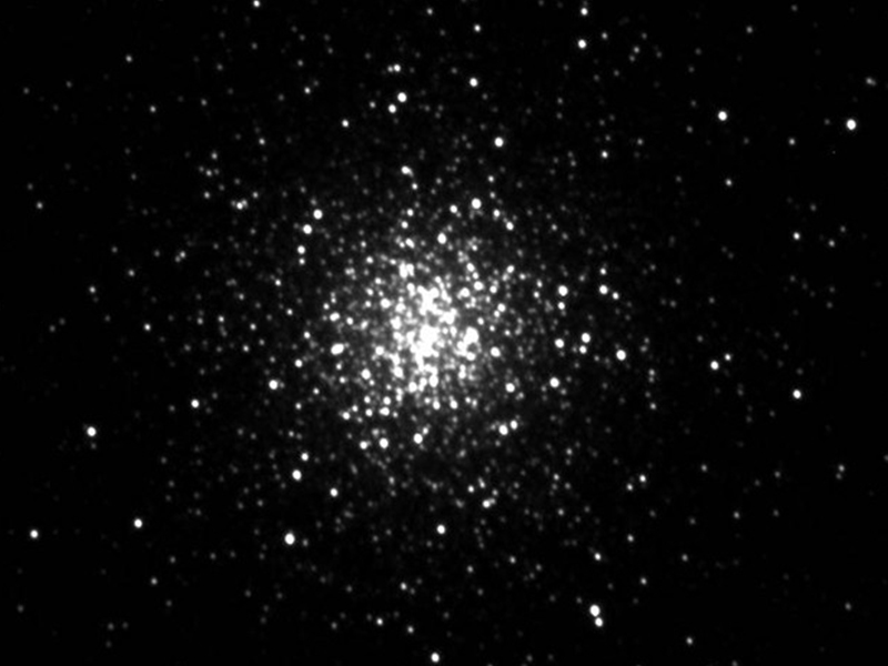 The Messier 3 globular star cluster imaged with a luminance (white light) filter.