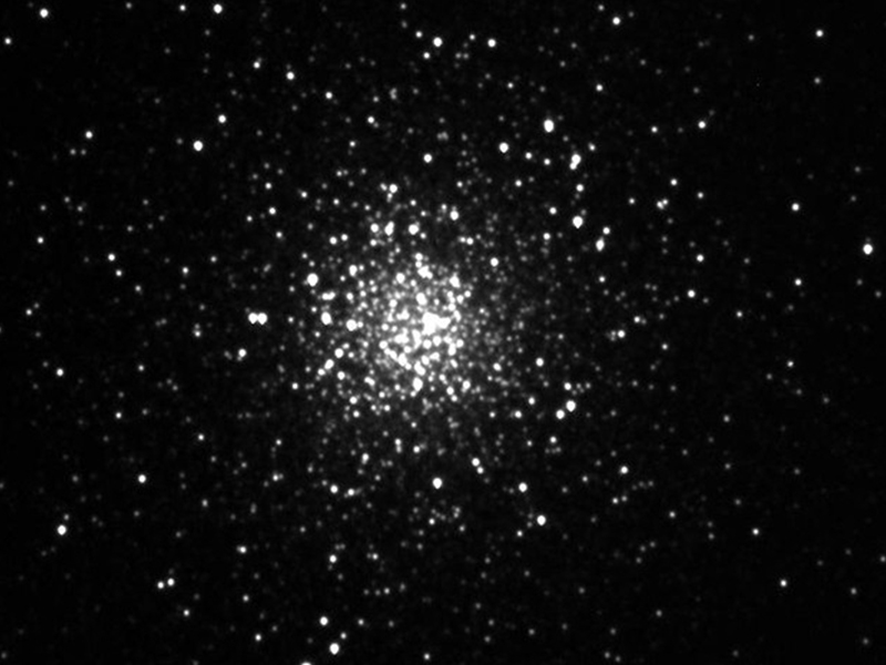 The Messier 5 globular star cluster imaged with a luminance (white light) filter.