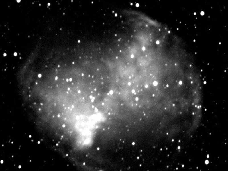 The Planetary Nebula Messier 27 imaged through a luminance (white light) filter.