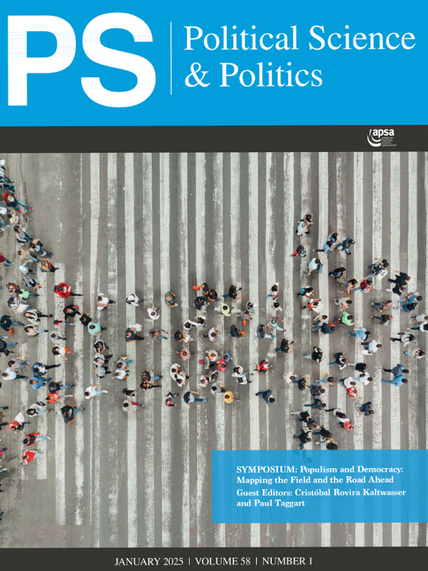 Magazine cover for Political Science and Politics